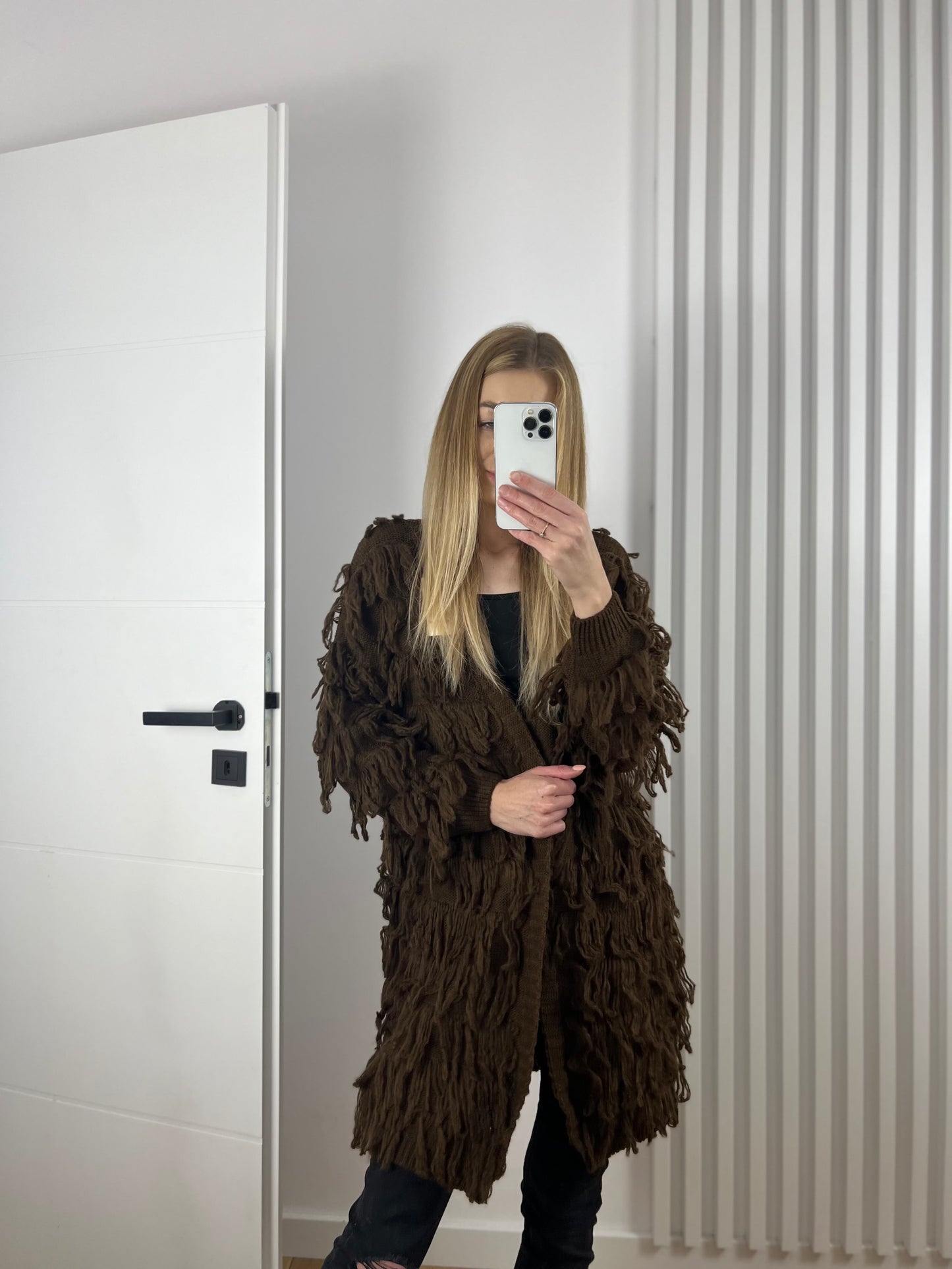 Sweter mop długi czekolada