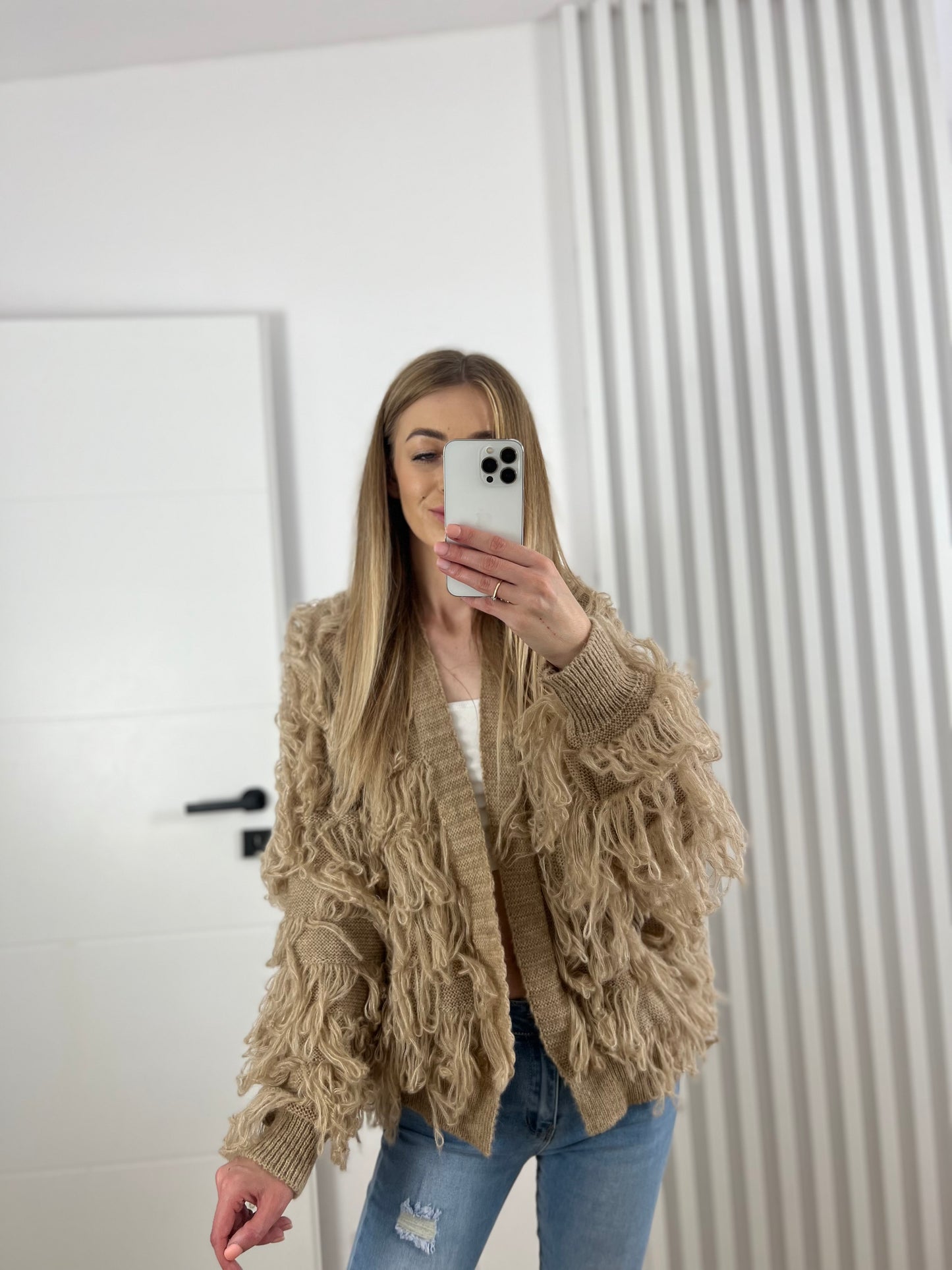 Sweter mop beżowy